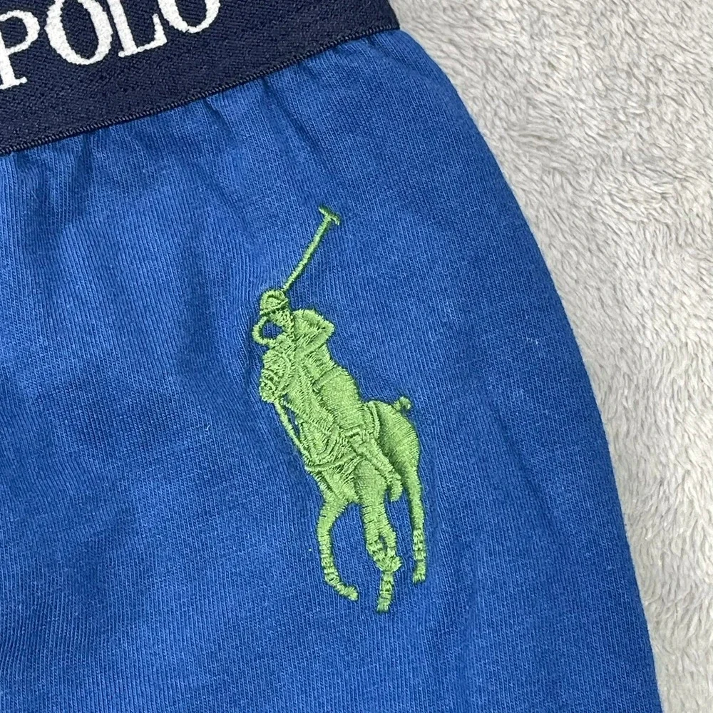 Polo Ralph Lauren Pajama Pants Mens Large Blue Cotton Big Pony‎ Logo
